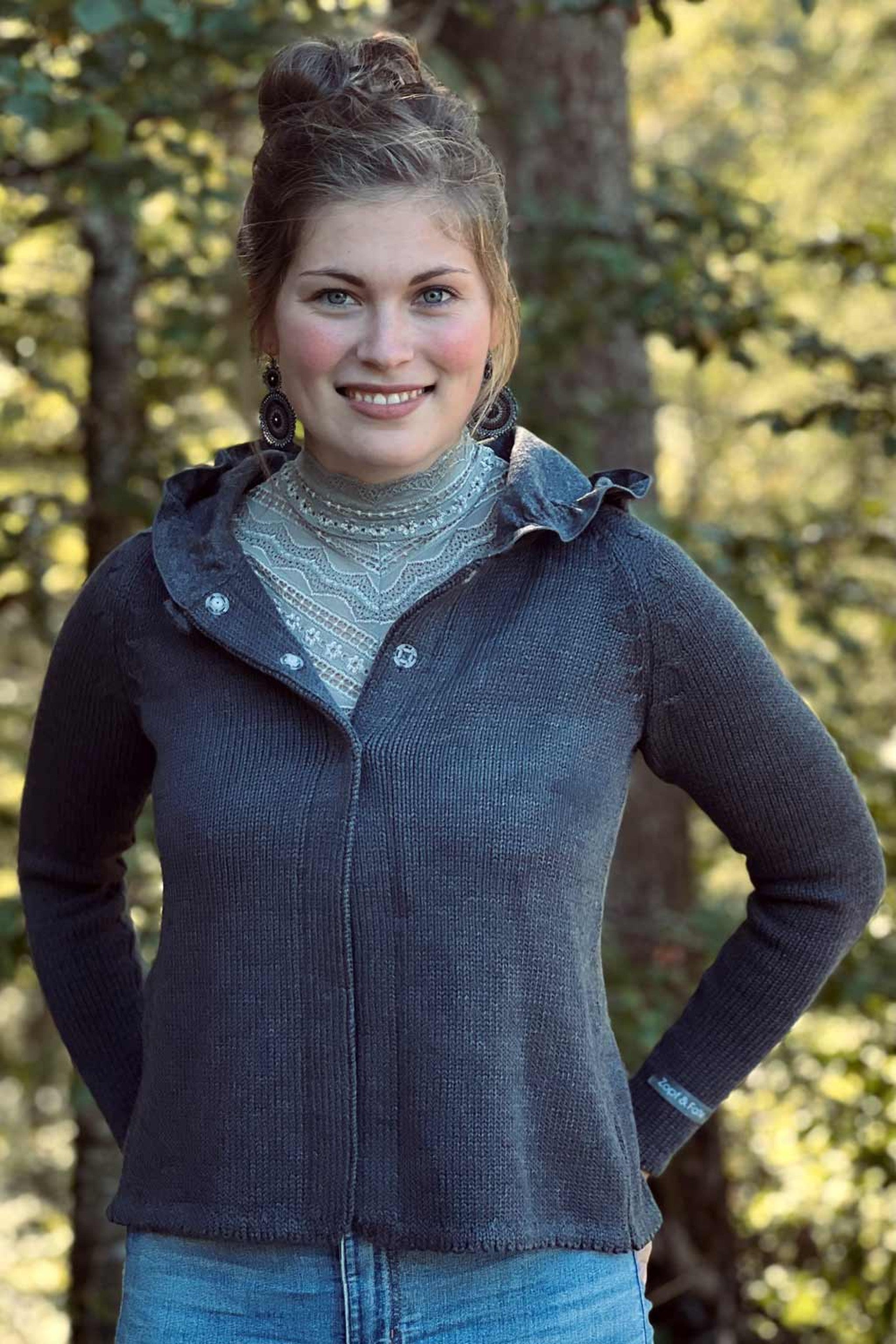 Kapuzenjacke ZLOTTAF m. Lodenkapuze - flanell-toni